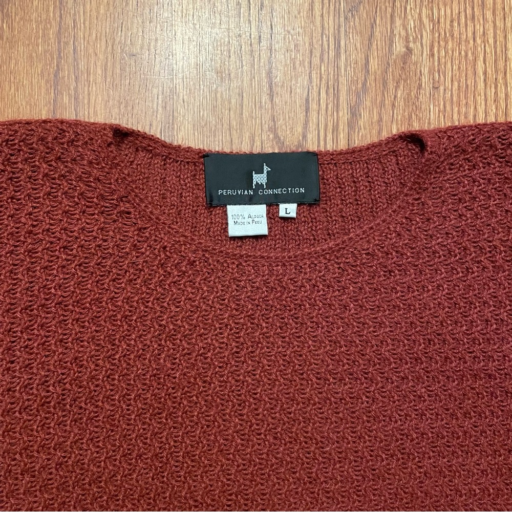Peruvian Connection Maroon Alpaca Pullover Sweate… - image 3